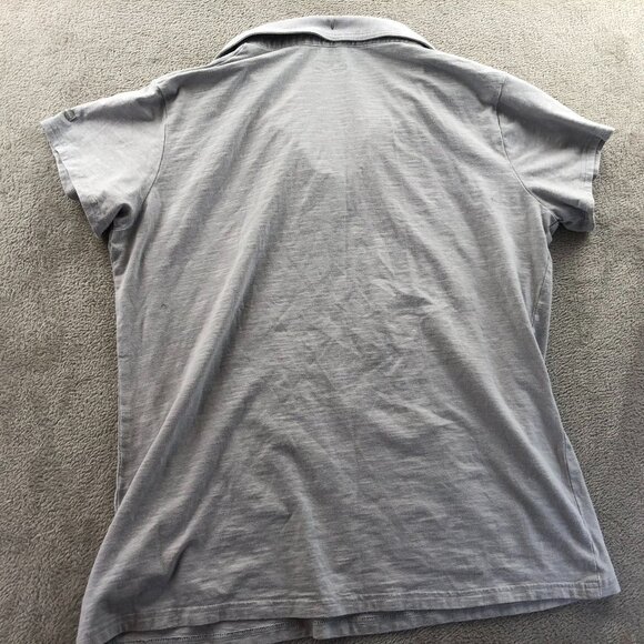 Columbia Womens Polo Shirt Large Short Sleeve Gray Athleisure Casual Classic - Picture 12 of 12